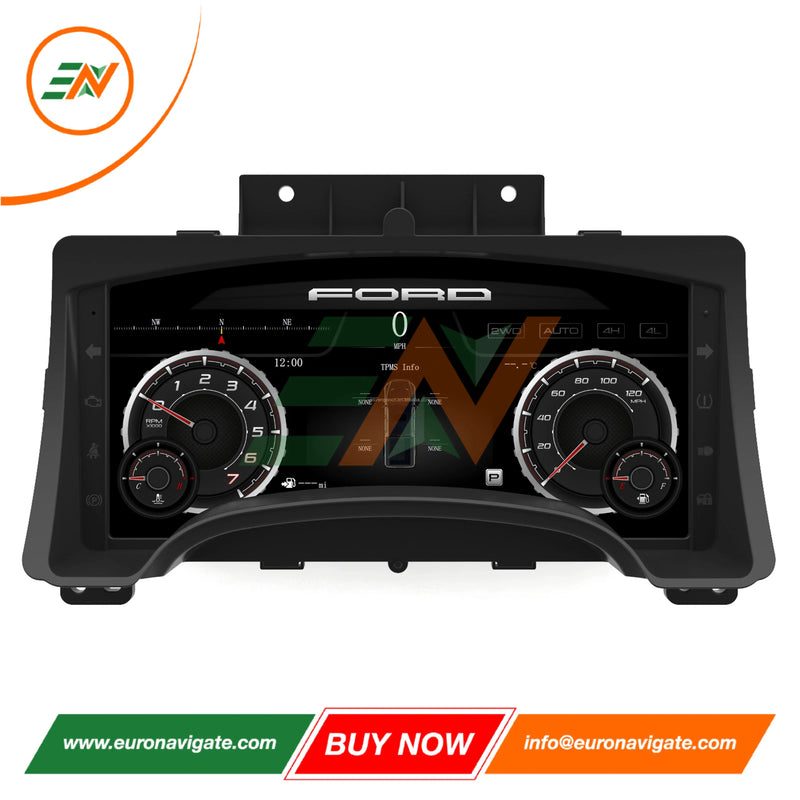 Euronavigate Car 13.1" Digital Instrument Cluster for Ford F150 Raptor Digital Instrument Cluster Retrofit Aftermarket Accessories